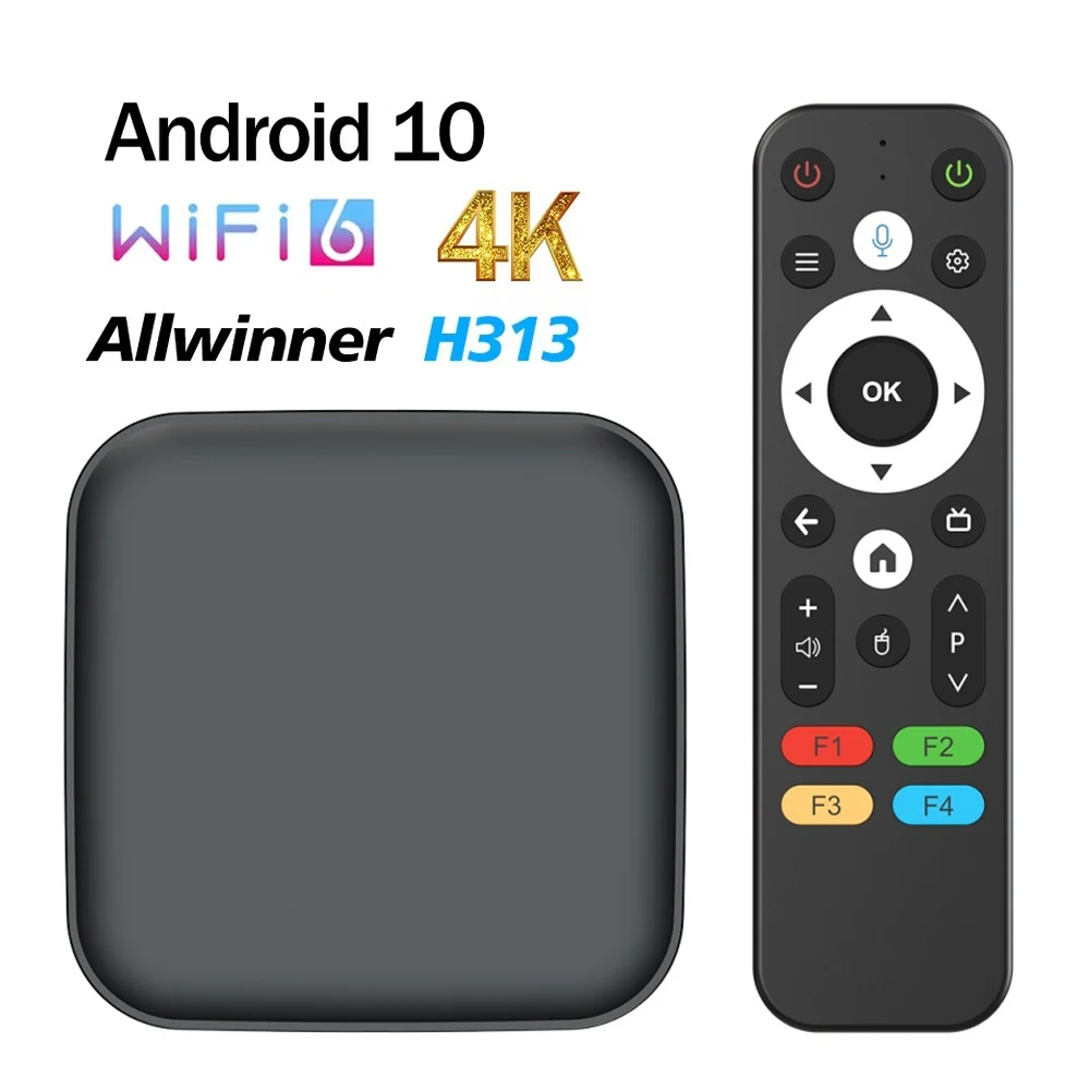 C1 Smart TV Box Android10 Allwinner H313 Quad Cores 2.4G 5G WIFI6 CooTV 4K HD Support OTA Set Top Box  Media Player