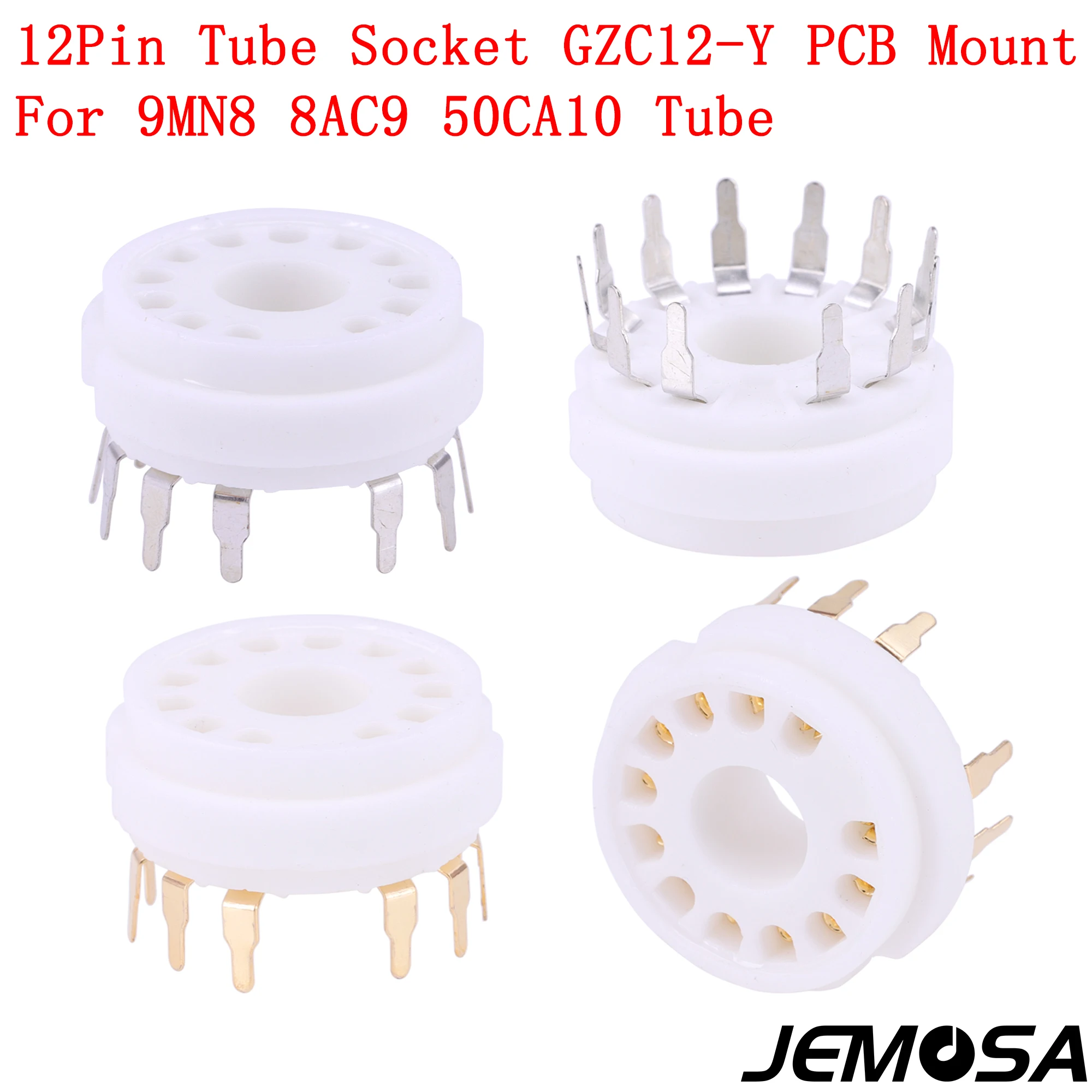 Tubo de cerâmica soquete 12 pinos de tubo de elétron soquete pcb montagem 9mn8 8ac9 50ca10 amplificador de tubo de vácuo do vintage de alta fidelidade áudio