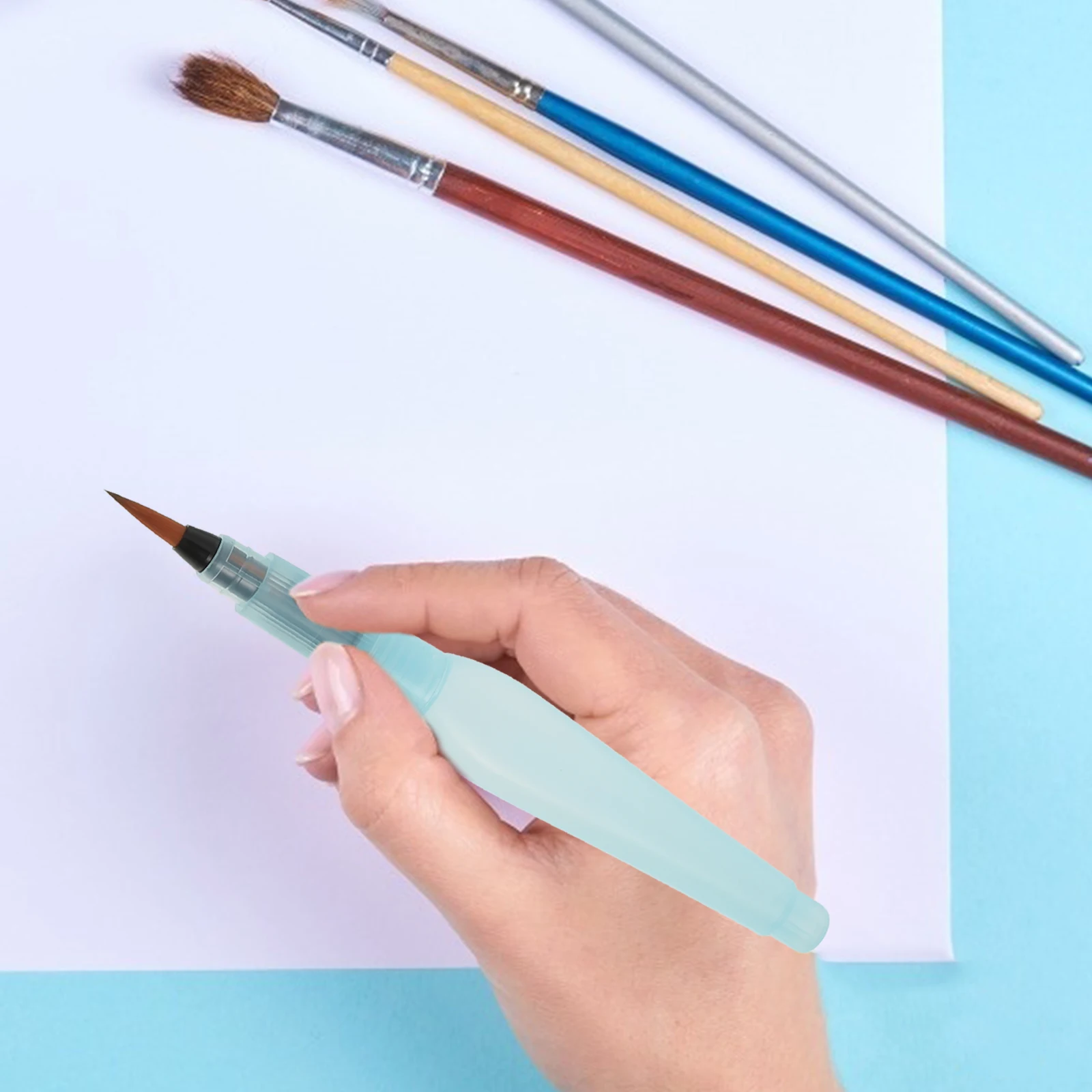 

6Pcs Water Brush Pens Smooth Grip Watercolor Pens for DIY Art Projects Water Coloring Brush Pen Art Painting Supplies