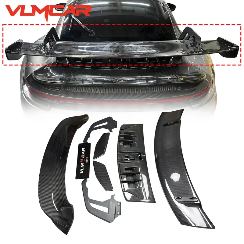 for Porsche 911 992 Custom Carbon Fiber Rear Spoiler Tail Wing Body Kit