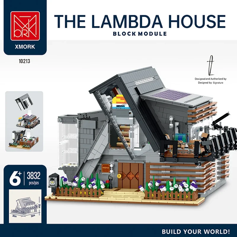 3832Pcs Die Lambda Haus Bausteine Modell MOC Modulare Stadt Architektur Ziegel Street View Sets Kind Spielzeug für Kinder geschenke