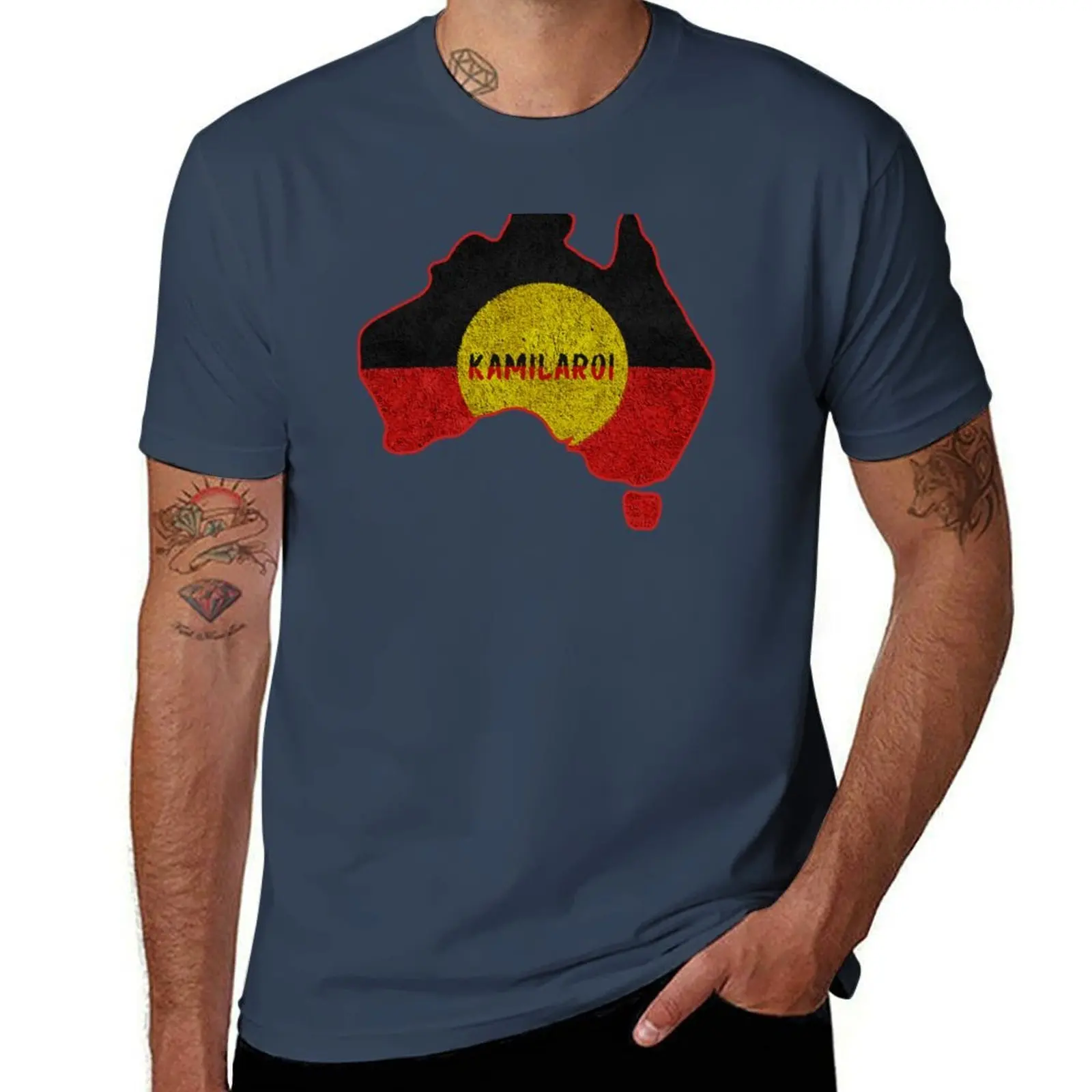 

Aboriginal Map Kamilaroi T-Shirt Basic All Season Solid T-Shirt