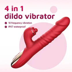 Gode de poussée vibromasseur clitoridien pour femmes adultes, jouets sexuels pour couples, 10 modes de vibration et 10 modes, squ343 G, pénétration du point