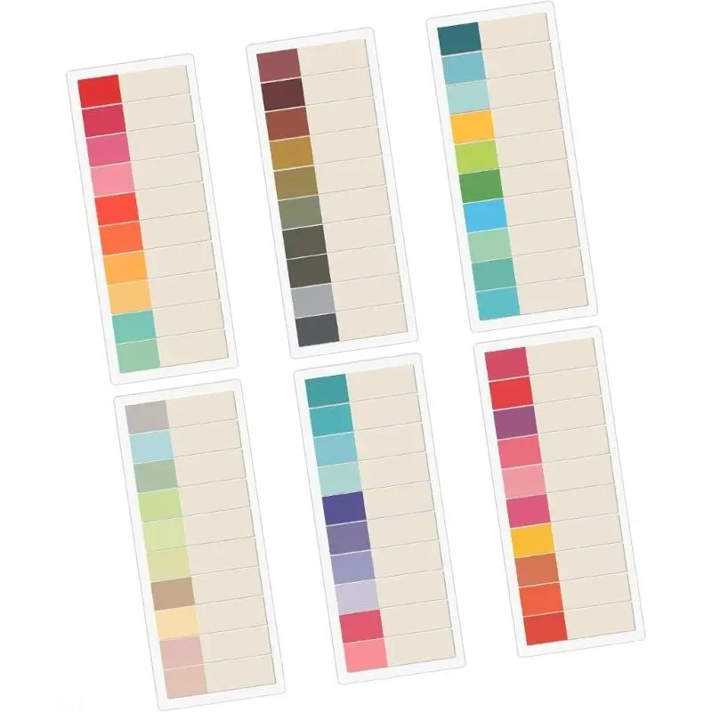 D08B 6 pestañas índice pcs notas más pegajosas estéticas notas simples simples notas más pegajosas