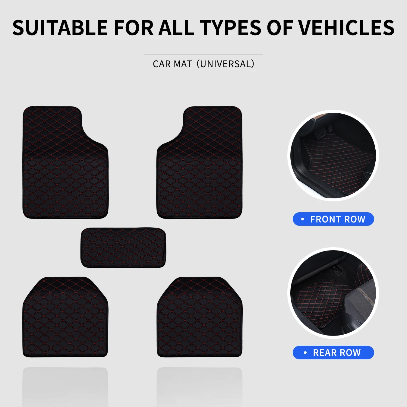 

Водонепроницаемые кожаные автомобильные коврики, универсальные автомобильные коврики для ног, защита для салона автомобиля, аксессуары для ковров, интерьер