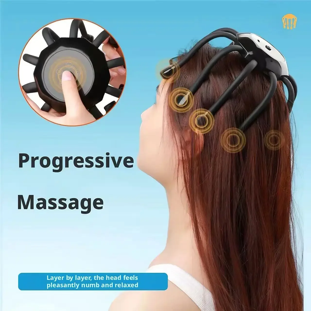 Intelligent Head Massage Device to Relieve Head Pressure Fully Automatic Multi-Dimensional Relaxation and Massage Device