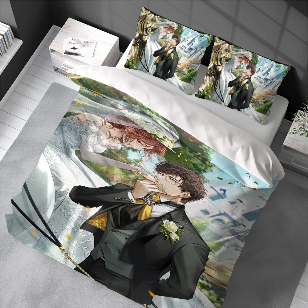 

L-Light and Night Duvet Cover Set Soft Wash Bed 3 Piece Summer Comfortable Student Dormitory Home Baby Bedding Best seller