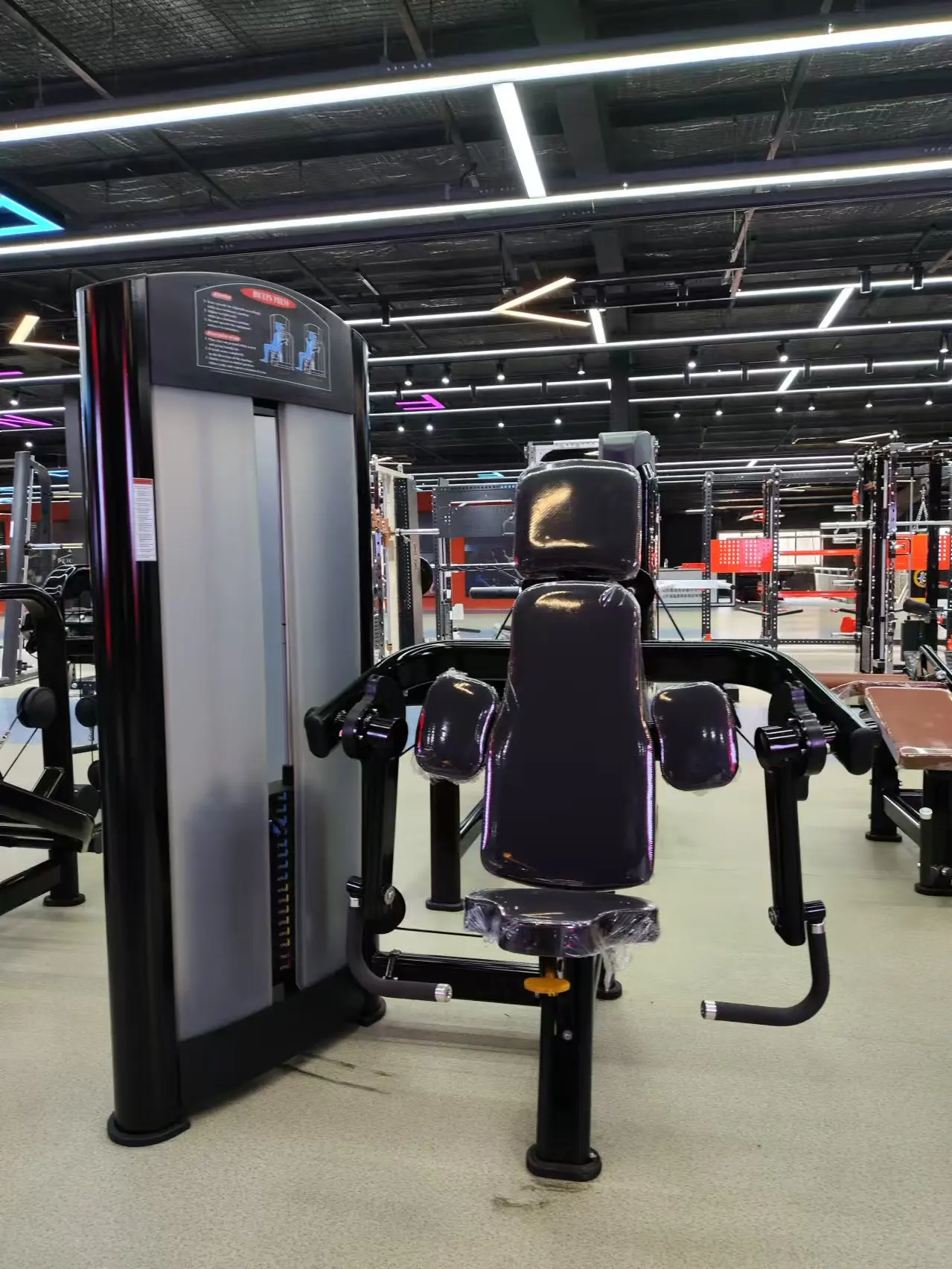 High Performance  Strength Fitness Pin Load Equipment Biceps Machine for Commercial Use Hotel Gym Arm Trainingpromote sales