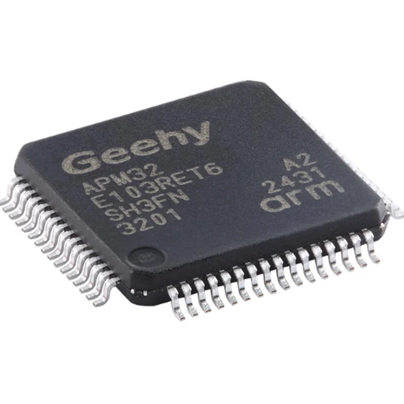 5Pcs New Original Apm32E103Ret6 Lqfp-64 Arm Cortex-M3 32-Bit Microcontroller-Mcu
