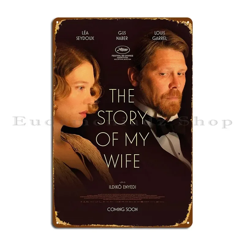 Каннский кинофестиваль 2021. История моей жены. Постер фильма. Металлическая вывеска. Настенный декор. Иржавый на заказ Настенный декор. Оловянная вывеска. Плакат.