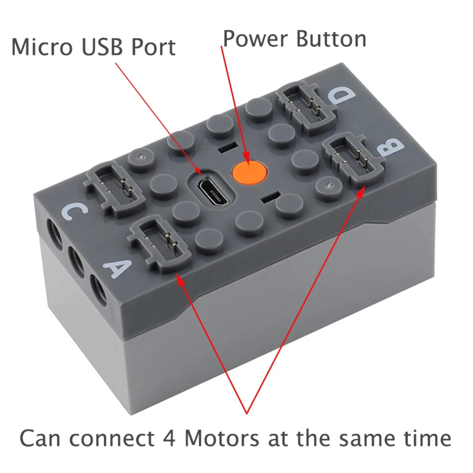 2.4G Speed Control Remote Controller with APP, Lithium Battery Box, LED Strip, 8870 XL Motor, 8882 Servo, 88004 MOC PF Set