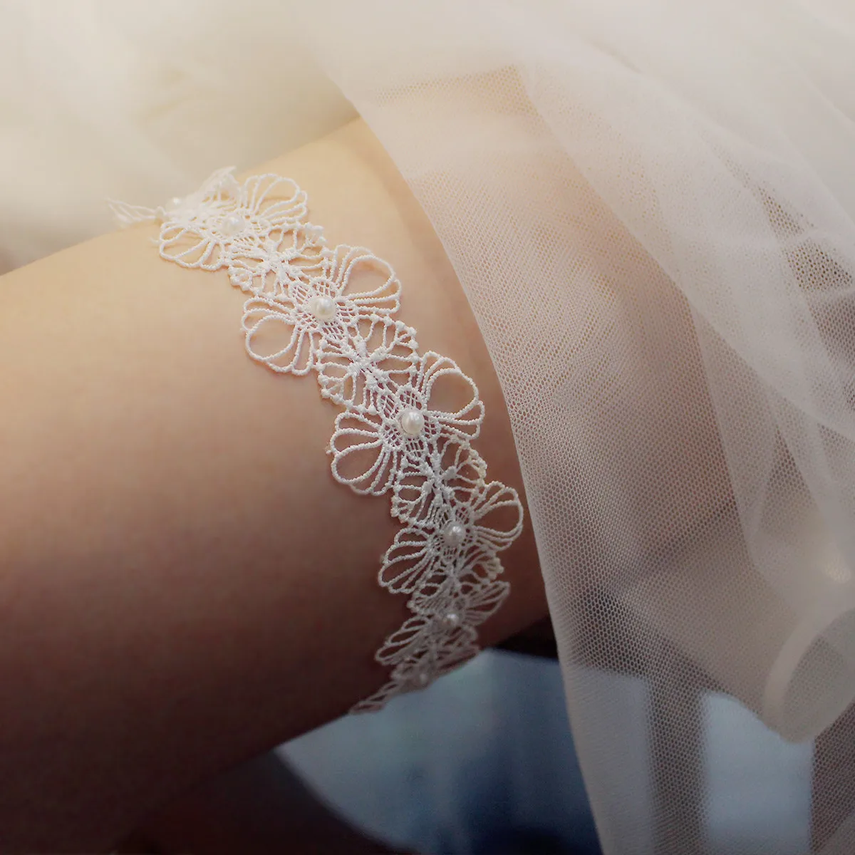 Europe Wedding Sexy White/Black Lace Leg Ring Performance Creative Bride Garter Wedding Decoration