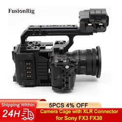 FusionRig Camera Cage Expansion Module Cage with XLR Connector for Sony FX3 FX30 Cameras for Tilta TA-T16/SmallRig 4770