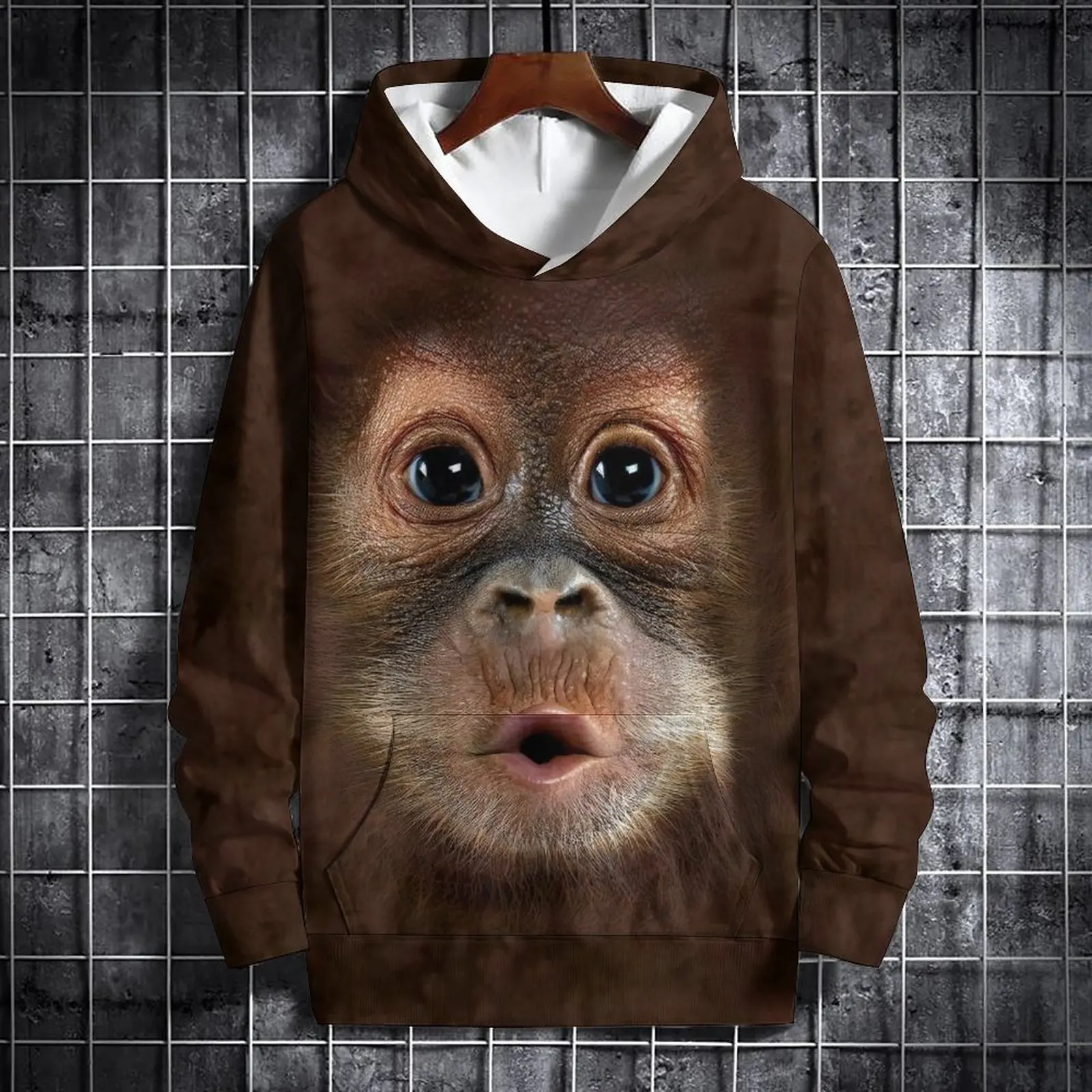 

Funny Monkey Hoodies Animal 3D Print Women Autumn New Hooded Sweatshirt Casual Streetwear Long Sleeve Pullovers Female Clothing