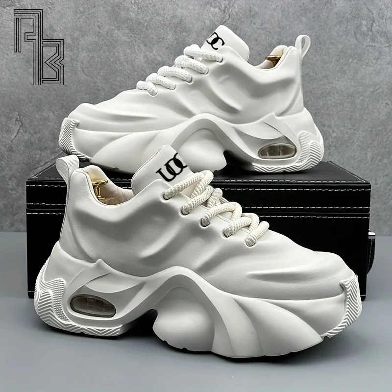 

Fashionable Men's Shoes, 2025 Autumn Sports and Leisure Dad Shoes, Versatile Thick Soled High Rise Minimalist Board Shoes