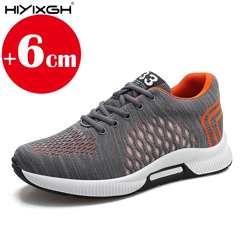 

Модные спортивные туфли-лифты для мужской спортивной и повседневной обуви, увеличивающие рост стельки, уличная обувь 6 см