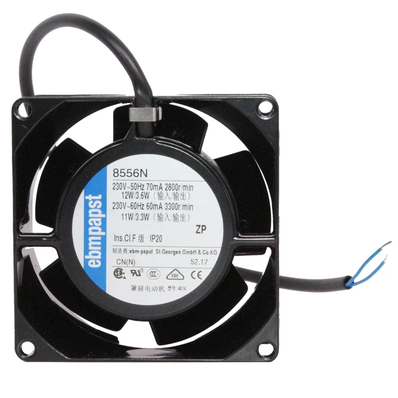 New and original 8556N 8cm 8038 80x80x38mm 220V-230V Durable high temperature all-metal cooling fan axial fan