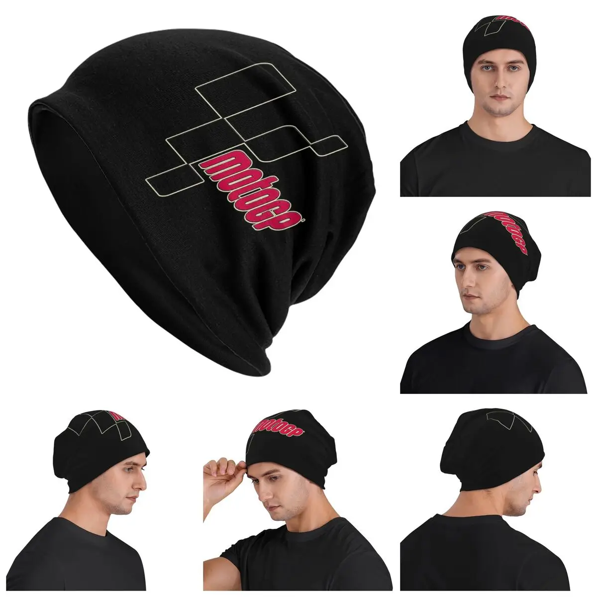 

Moto GP Warm Knitted Cap Hip Hop Bonnet Hat Autumn Winter Outdoor Beanies Hats for Men Women Adult