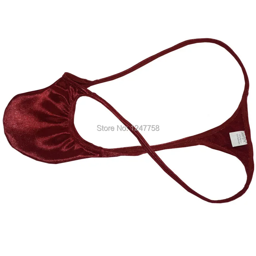 الرجال انتفاخ الحقيبة الملابس الداخلية T الظهر ، مثلي الجنس لامعة مايكرو سلسلة ثونج ، مصغرة مثلي الجنس #6