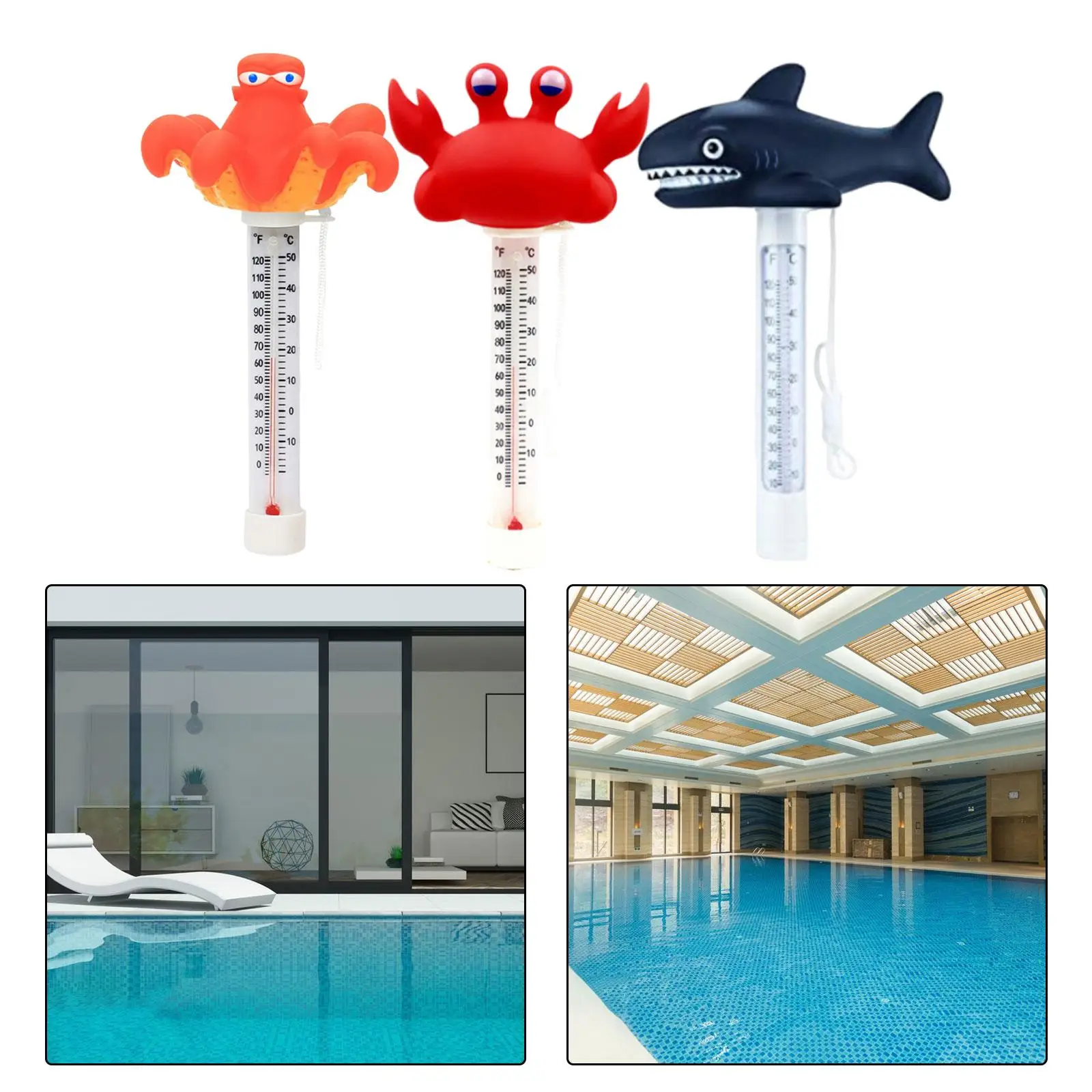 Schwimmendes Pool thermometer leicht lesbares generisches Teich thermometer für Schwimmbäder Spas Whirlpools Outdoor-Indoor-Schwimm aquarien