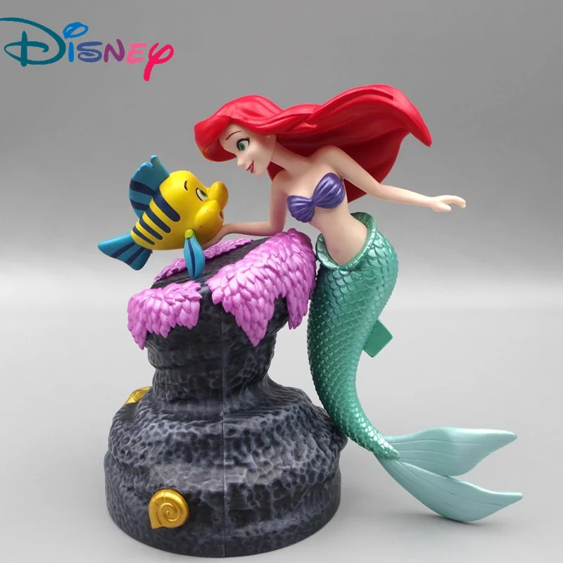 Disney Anime 19cm Little Mermaid Ariel Action Figure Toys Ariel The Princess Collection Room Car Cake Decoration Gift for Kids