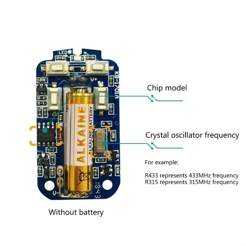 B03F 3 Channel Cloning Remote Control Wireless Transmitter Car 315MHz/433MHz