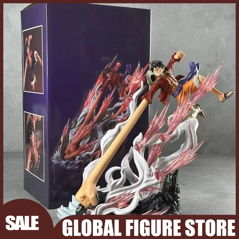 

30 см цельная фигурка GK с длинной рукой Гатлинга Луффи Enies Lobby Battle Version Премиум аниме Коллекционная модель с витриной