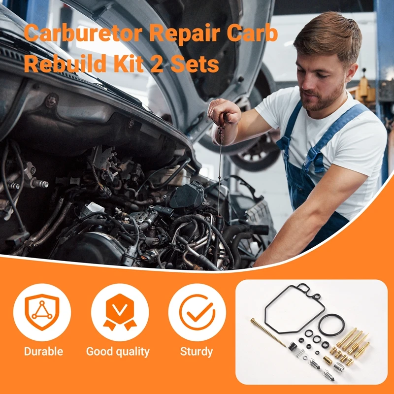 

A13F-For Honda Hawk 400 CB400T CB400 N 1980-81 Carburetor Repair Carb Rebuild Kit 2 Sets