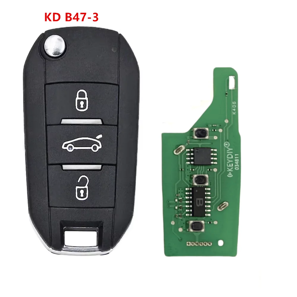 มาใหม่! Original KEYDIY KD สมาร์ทคีย์รีโมท 3 ปุ่ม B Series B47-3 สําหรับ Citroen Peugeot กุญแจรถ