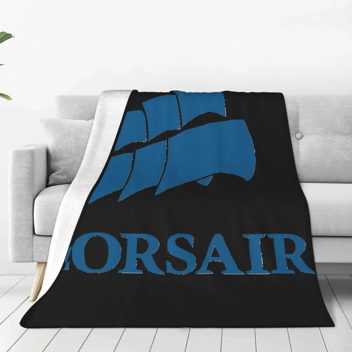 Best Seller Corsair Logo Merchandis Blankets Flannel Sofa Throw Blankets For Home Bedroom Outdoor Throws Bedspread Quilt