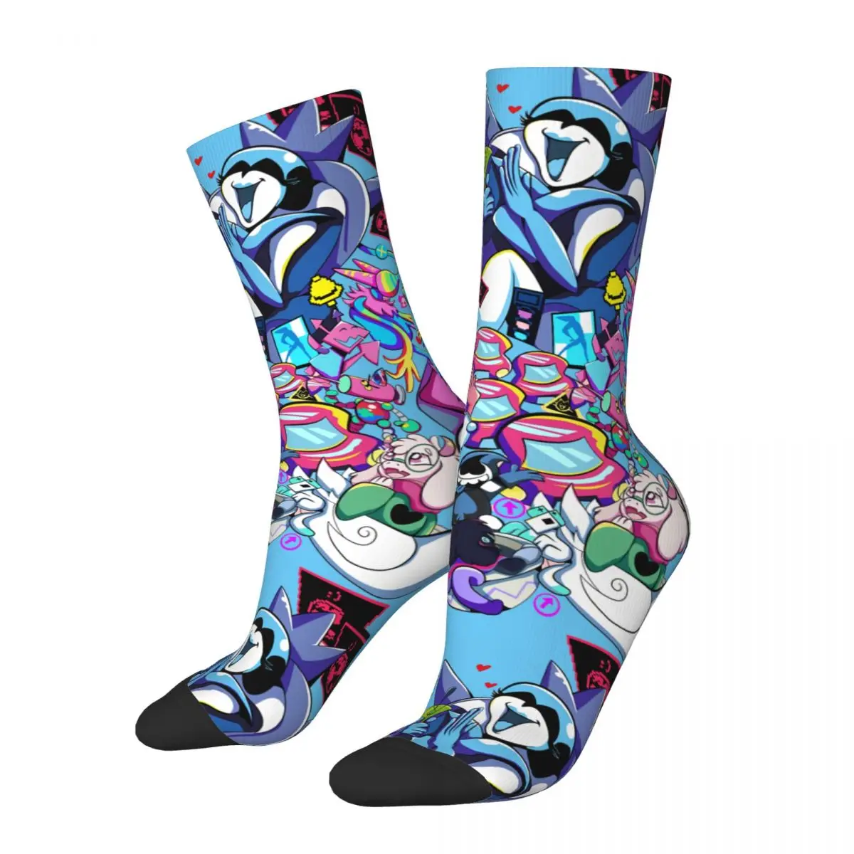 Hip Hop Vintage All Roles Crazy Men's compression Socks Unisex Deltarune Harajuku Seamless Printed Funny Novelty Happy Crew Sock