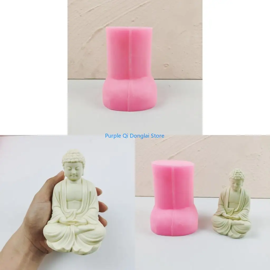 L21E 3D Buddhas Statue Ornaments Mold Making Soap Melt Resin Clay Home Decorations