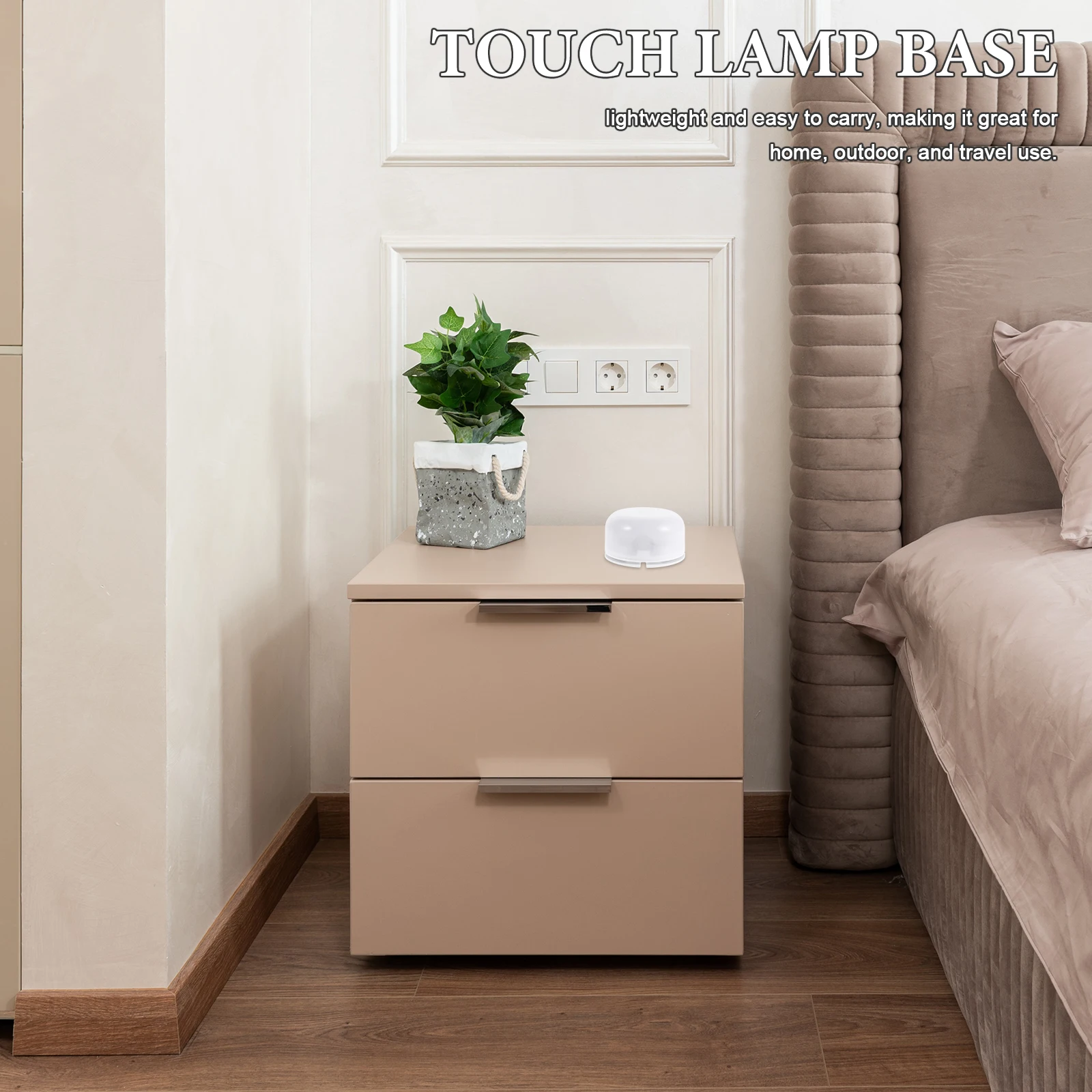 

Led Tap Light Rechargeable Touch Control Nightlight Lamp Base For Bedside Portable Usb Powered Display Diy Sculpture Crystal