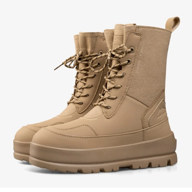 

Зима 2025 г., бархатные зимние ботинки на платформе, женские удобные теплые непромокаемые ботильоны, модные короткие ботинки на молнии со шнуровкой