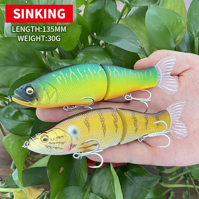 

Sinking Pencil Fishing Lure Big Glide Bait 135mm 30g Multi Jointed Swimbait for Pike Salmon Bass Wobbler Isca Artificial Bait