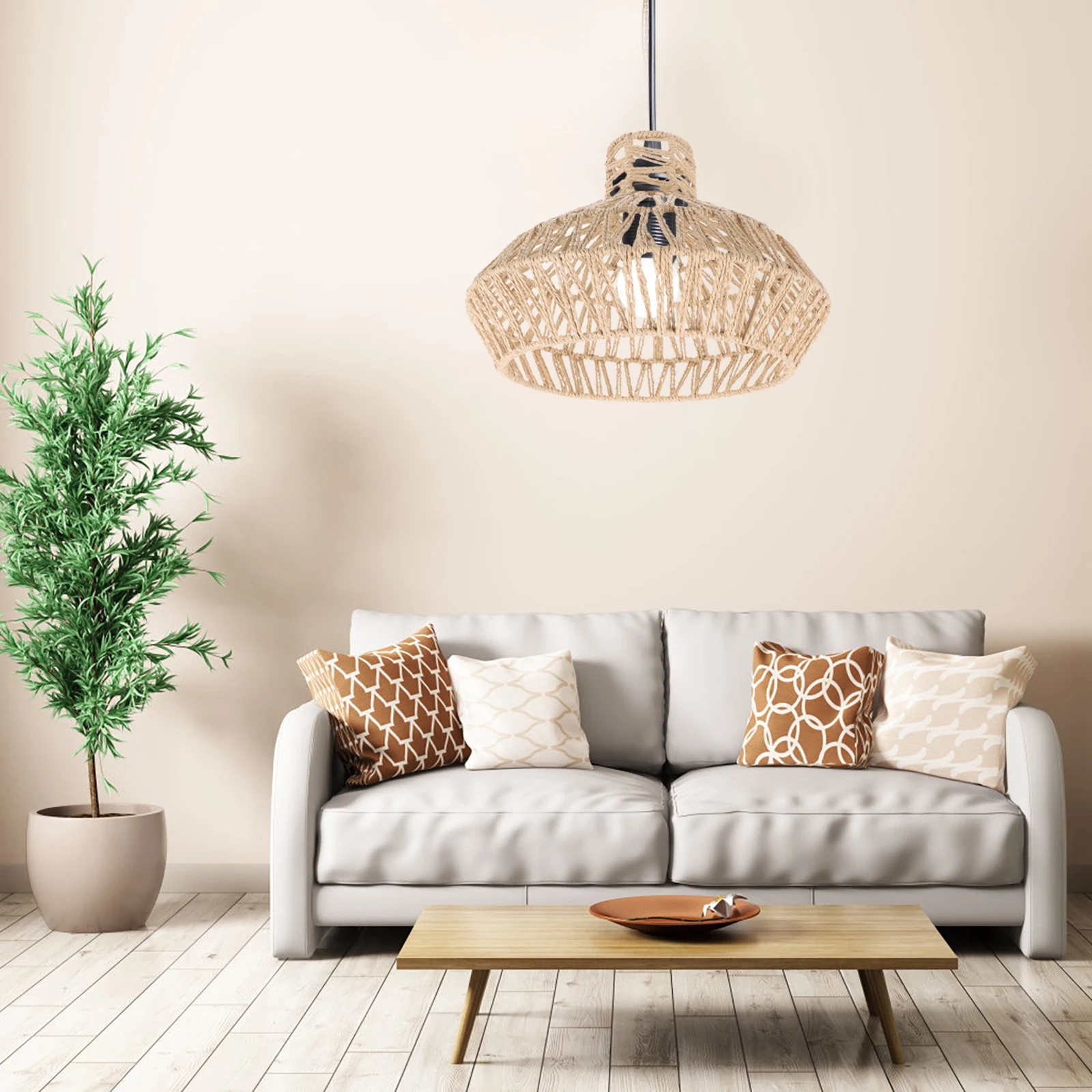 

Retro Style Lampshade Weaving Lampshades for Ceiling Soft Lighting Vintage Home Decor Heat Resistant Colorfast Small Lamp Shades
