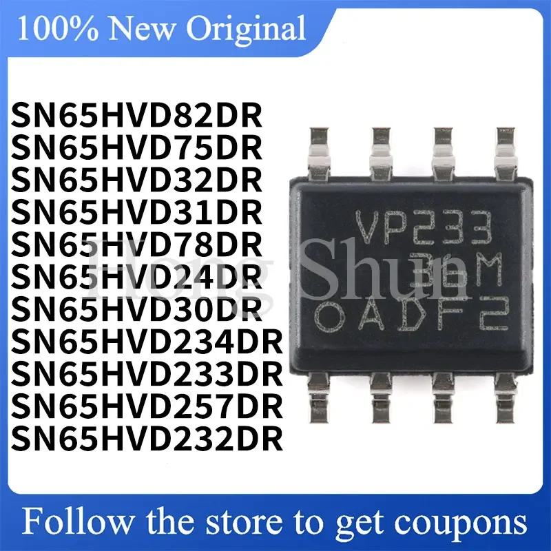 

NEW SN65HVD232DR SN65HVD233DR SN65HVD234DR SN65HVD24DR SN65HVD30DR SN65HVD31DR 32DR 75DR VP233 82DR 257DR quality assurance 1PCS