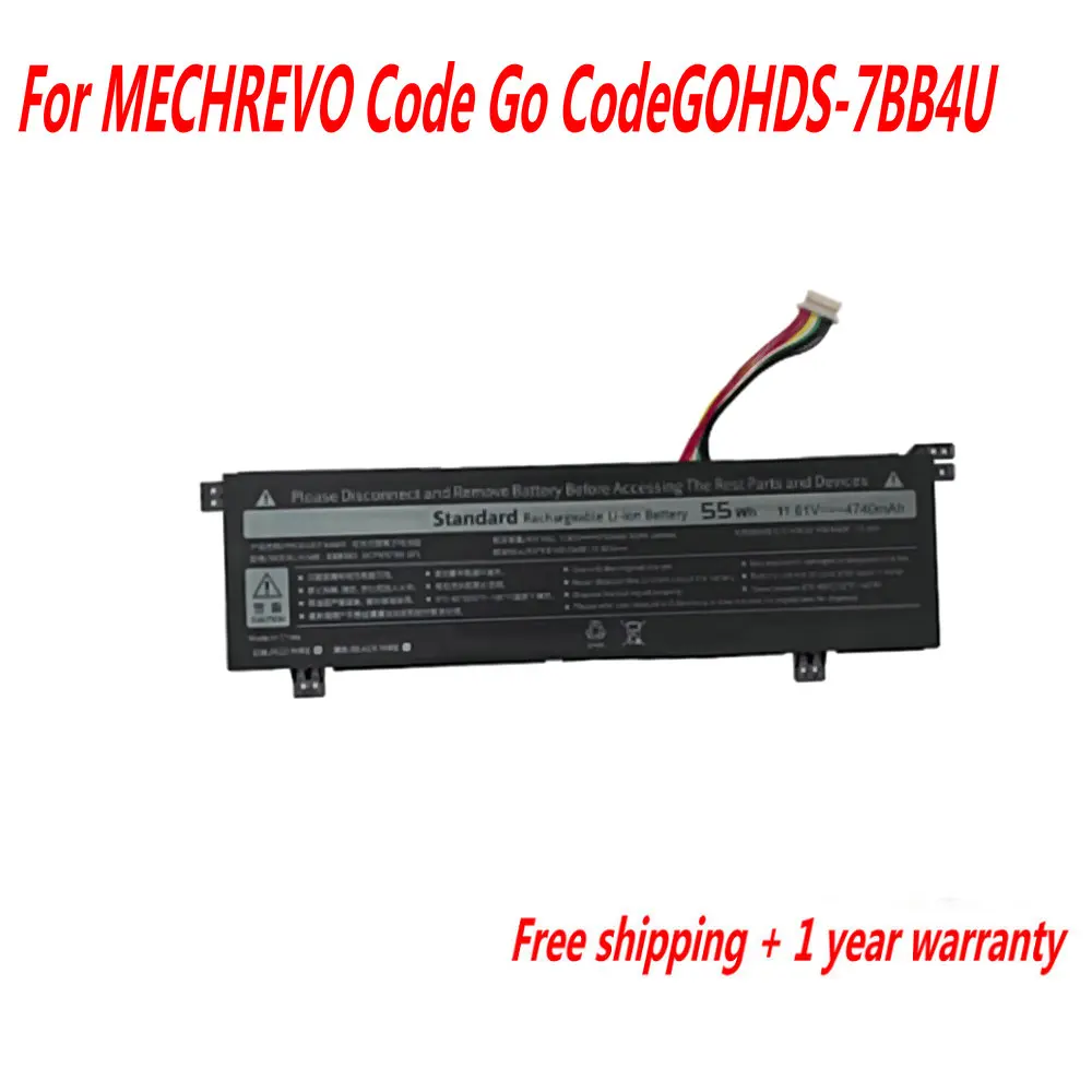 For MECHREVO Code Go HDS-7BB4U Laptop Battery 11.61V 55Wh 4740mAh SSBS83