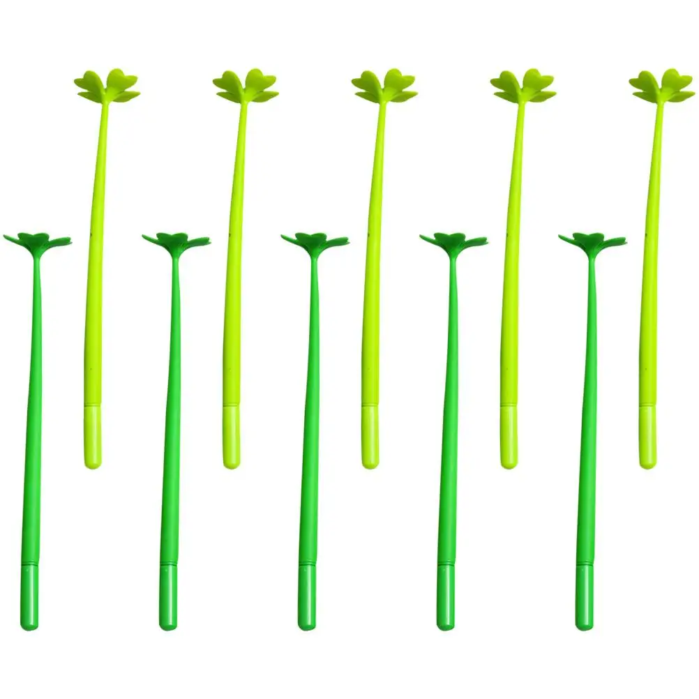 

10pcs Four Gel 0.5Mm Gel Pens 0.5mm Smooth Writing Cartoon Ink Pens for School Office Four Leaf Shape Ink Pen Gifts