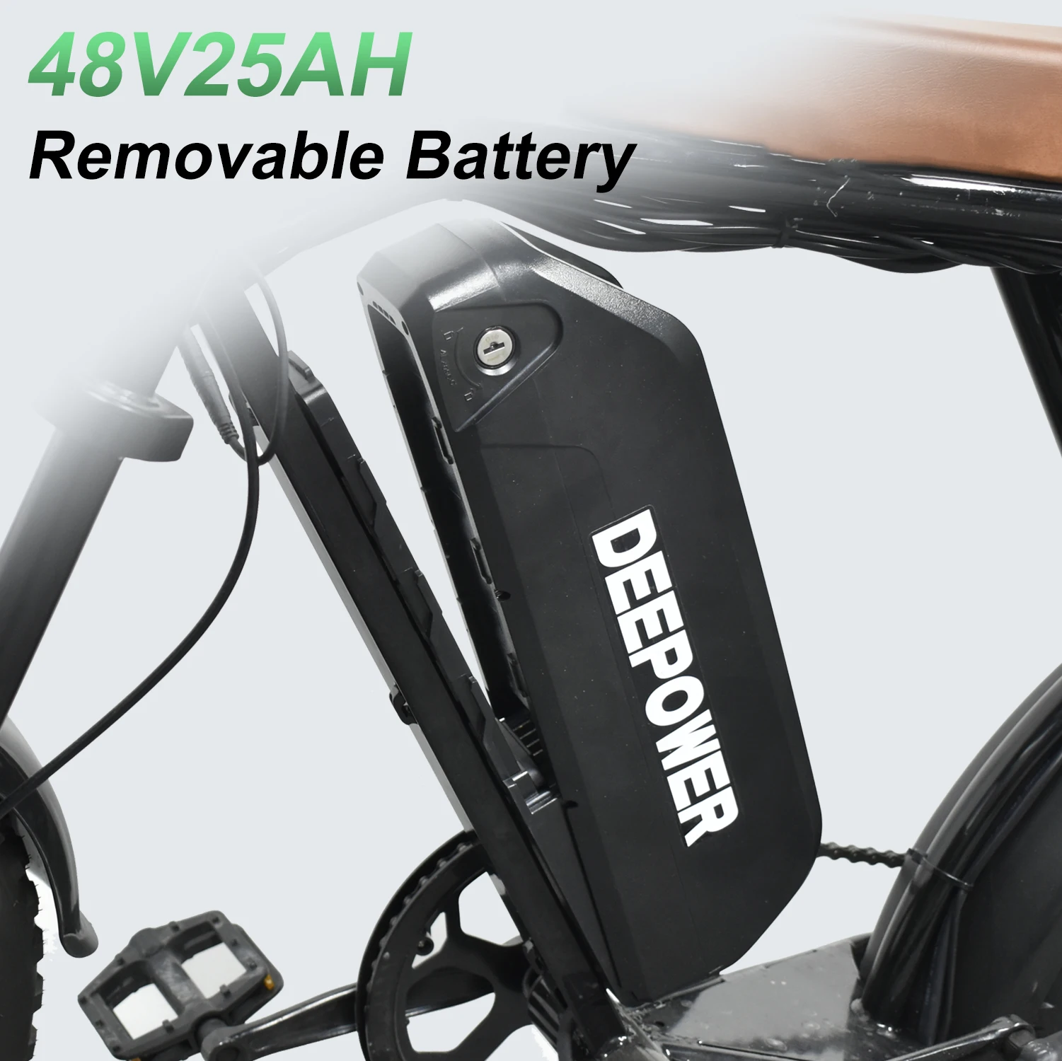 ZPW V8 Max Electric bicycle 1000W Brushless Gearless 48V 25AH Lithium Speed 55KMH 20'' fat tire Aldult ebike for mountain bike