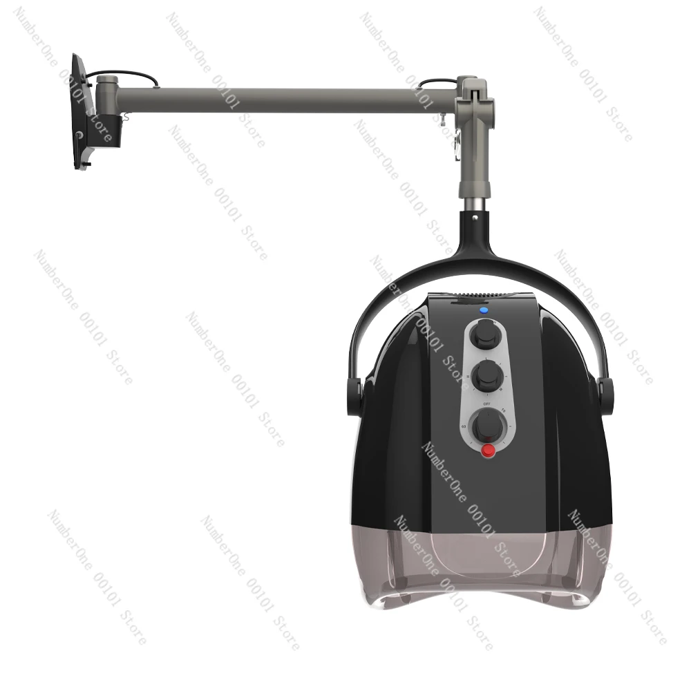 Professional Wall Mounted Hair Dryer Swing Arm Salon Hood with Height Adjustable, Timer and Temperature Control 1000W