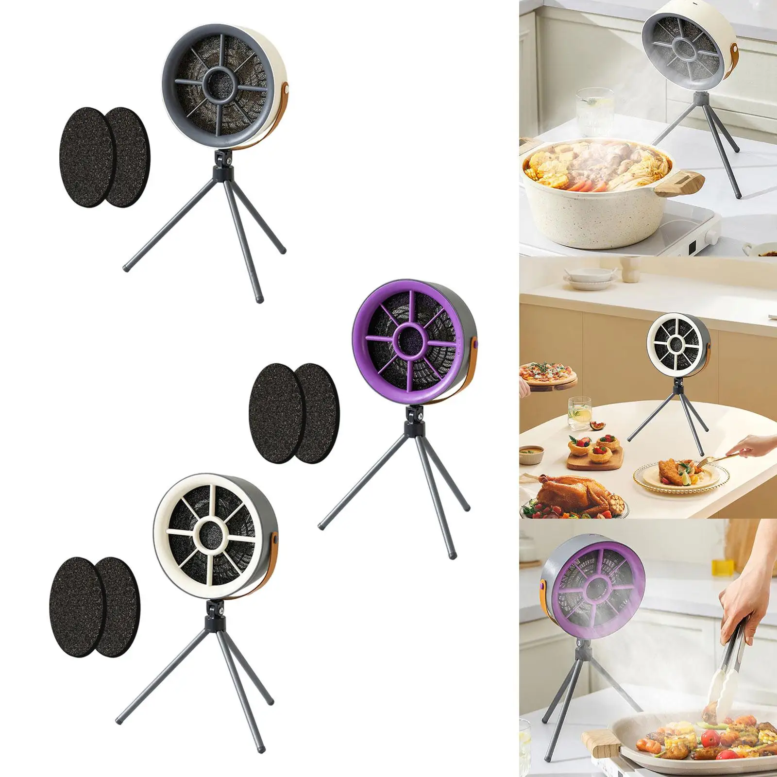 Portable Range Hood Desktop Oil Smoke Fan for Small Kitchen Outdoor Indoor