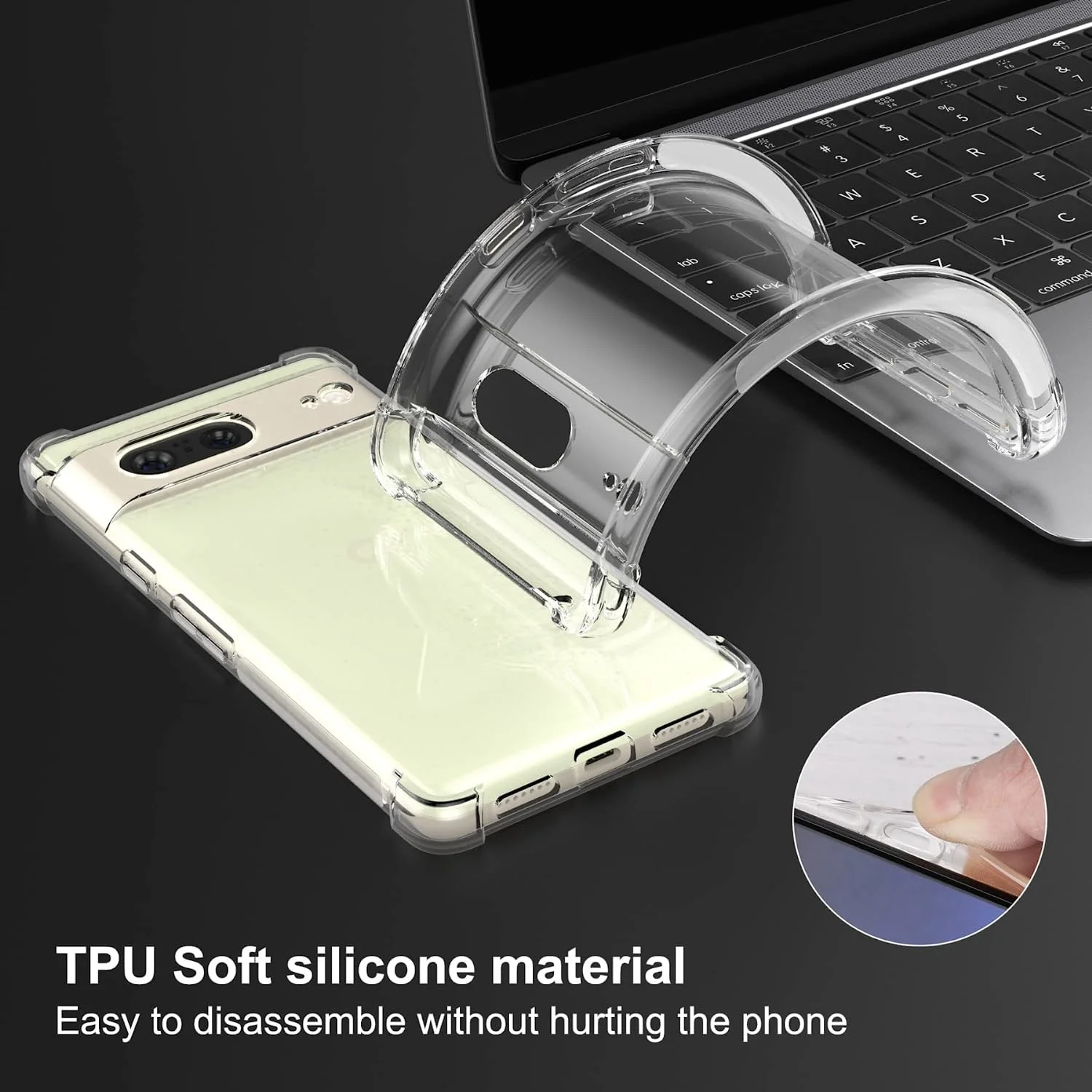 1,5 MM Dicke Air-Bag Klar Telefon Fall Für Google Pixel 6 7 8 910 Pro XL Fall Pixel 6A 7A 8A 9A Stoßfest Abdeckung Coque – Detail 6