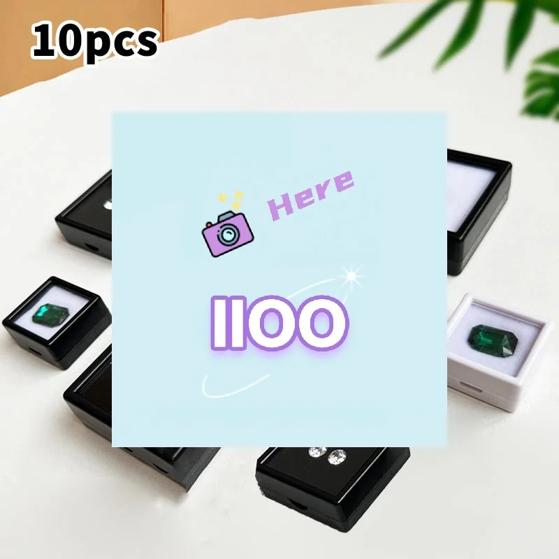 

【IIOO】10 шт. органайзеров для ювелирных изделий с бриллиантами, коробки для упаковки драгоценных камней, футляры для колец с бриллиантами, подарочные коробки для демонстрации циркониевых камней 2 см