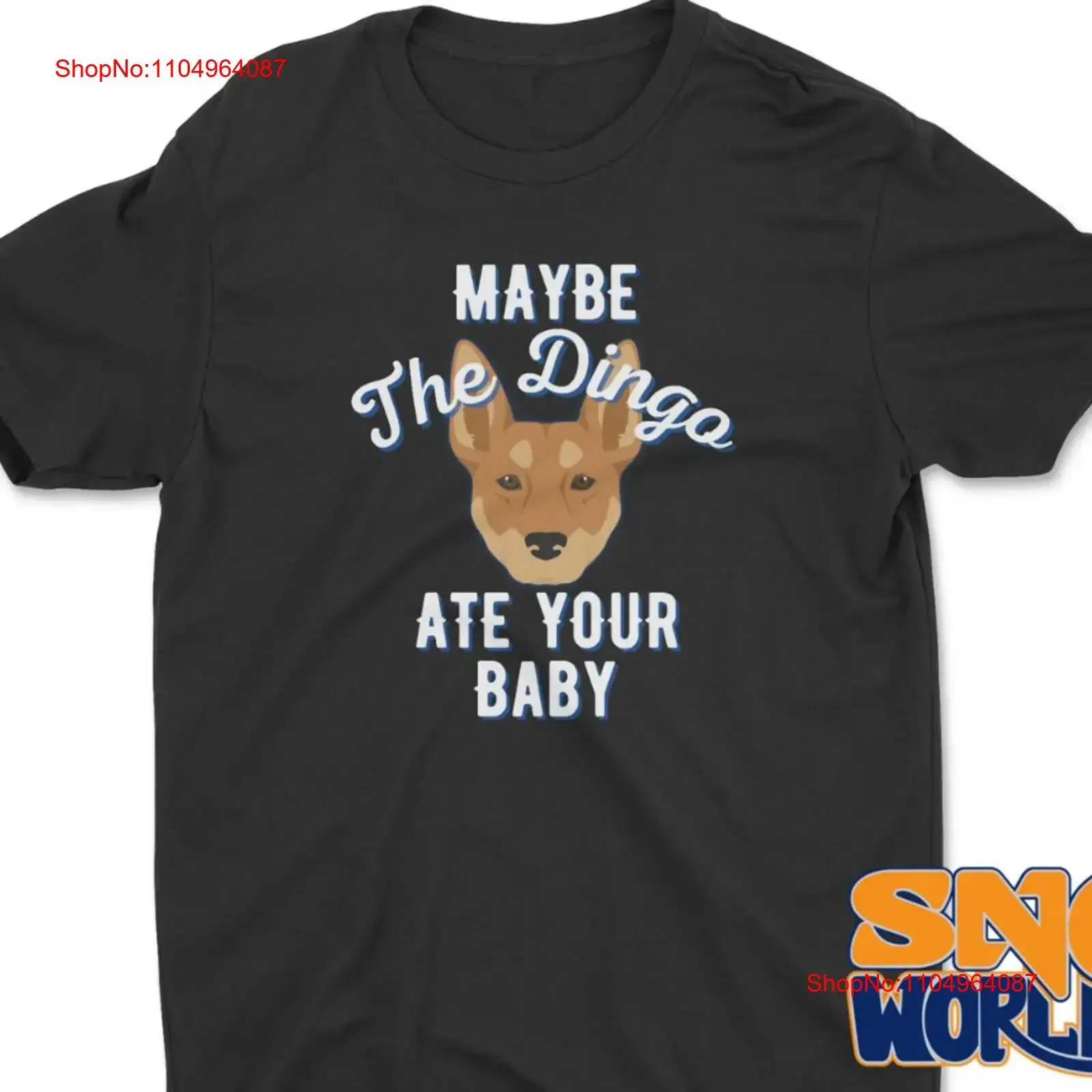 

Maybe The Dingo Ate Your Baby T Shirt vintage Washed Stretched homme streetwear Soft Casual Versatile Slightly Breathable