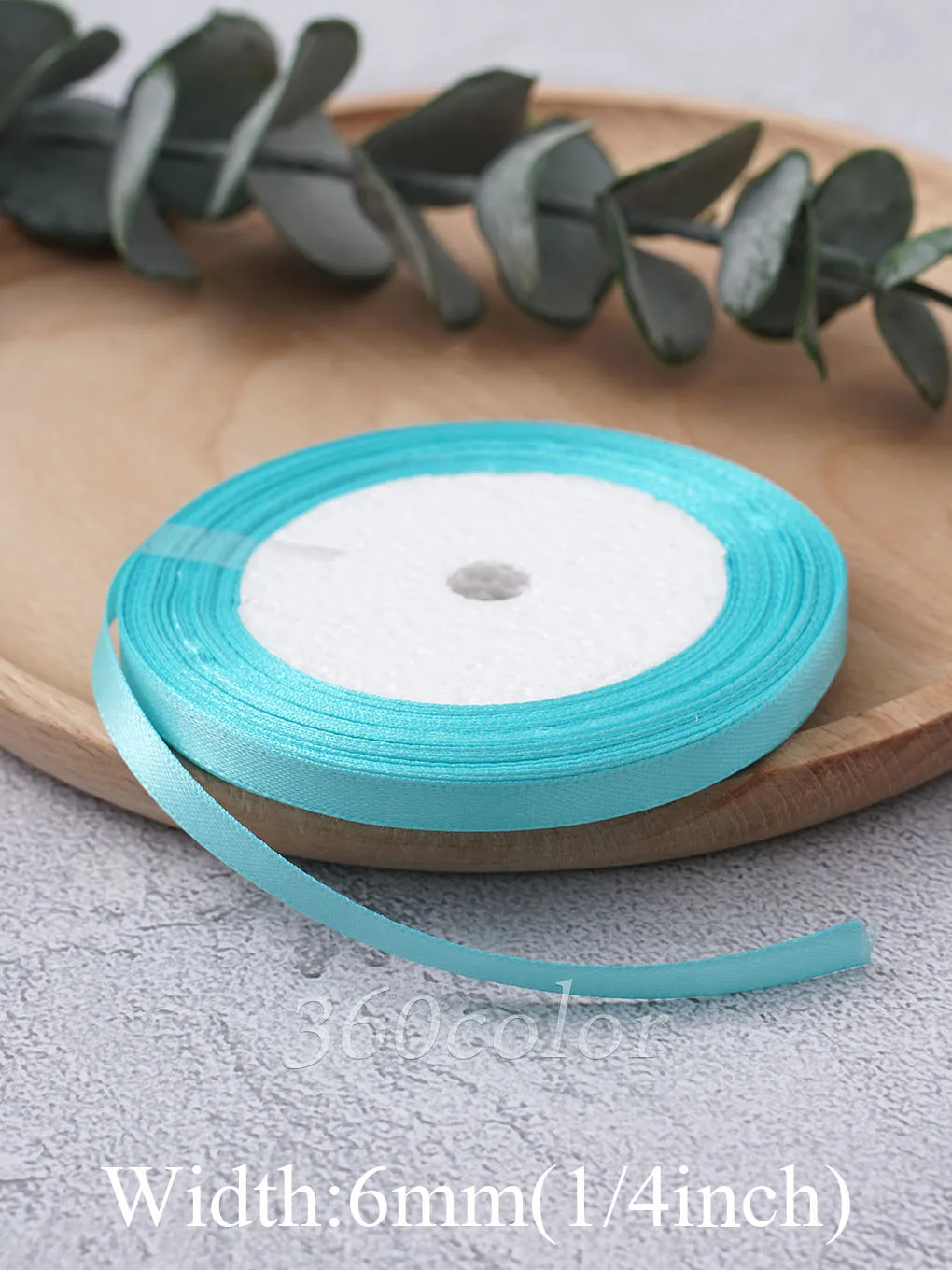 1 Roll Turquoise 25yards 6mm - 50mm Satin Ribbon Sash Gift Bow Handmade DIY Craft Wedding Party Supply Banquet Decoration