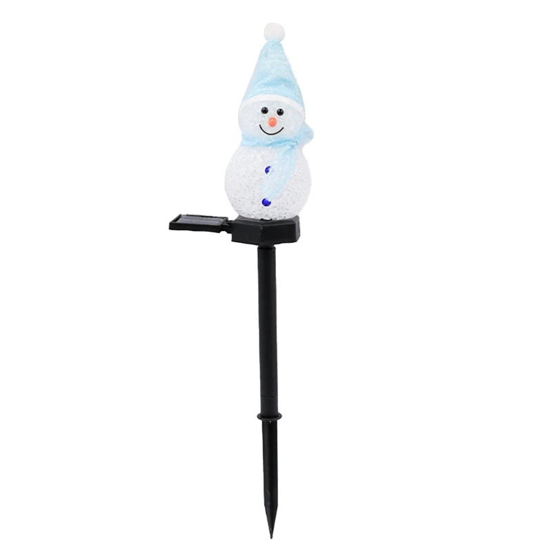 Kerstversiering Zonne-verlichting Buitentuin Decor Sneeuwpop-Kerstornamenten Tuindecoratie op zonne-energie F Gemakkelijk te gebruiken