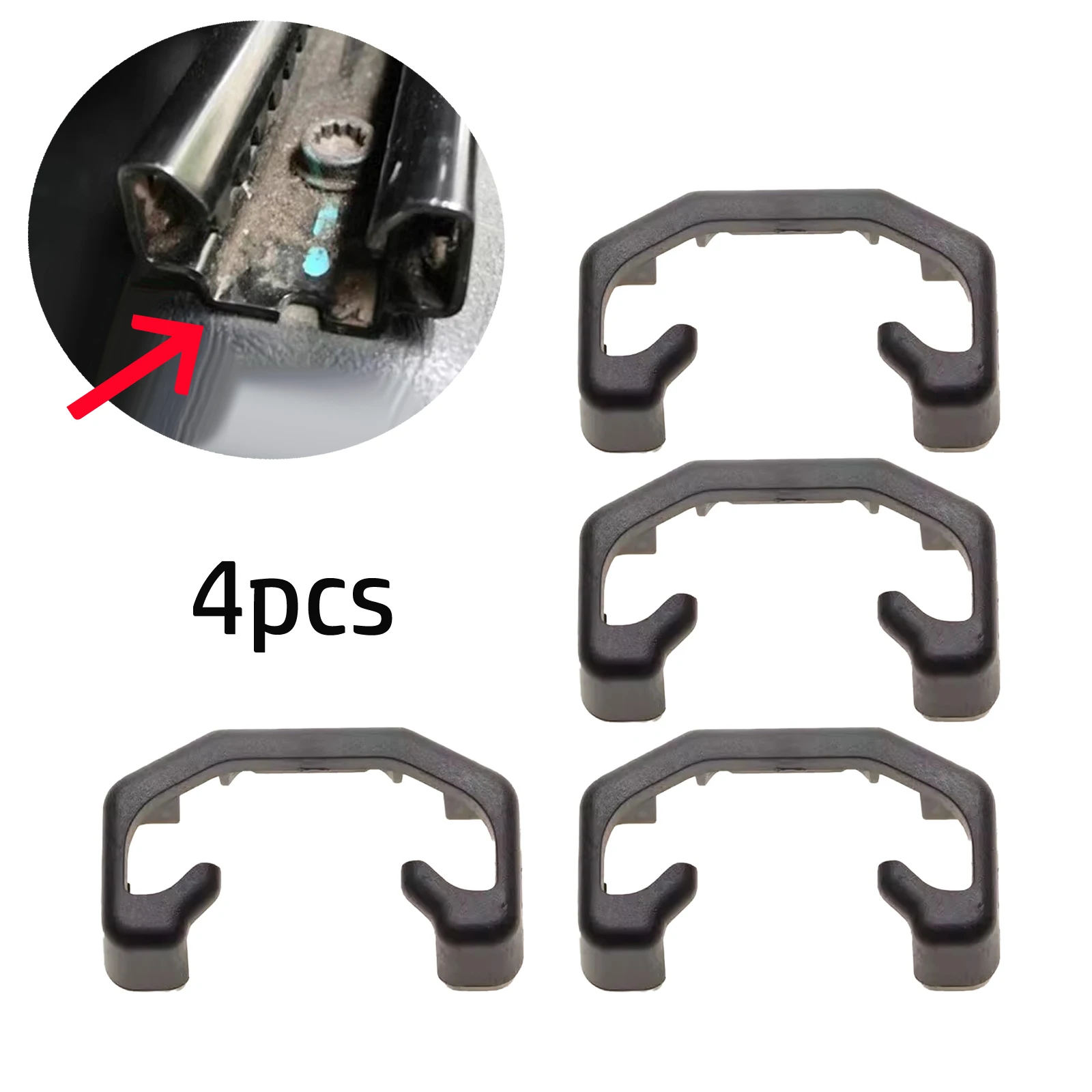 Image of 4er-Pack Sitzgleitschienen-Abdeckkappen 5N0881347A Kunststoffabdeckung für Polo, Tiguan, Sharan, Jetta, Q3, Q5
