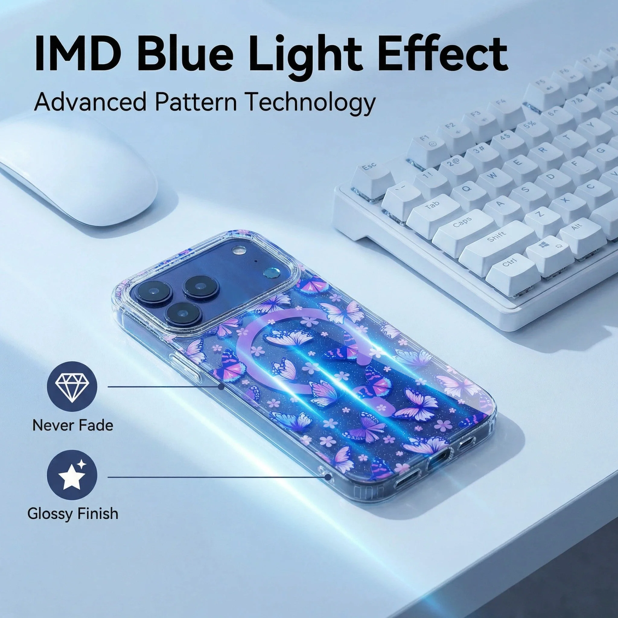 Modische Glitzer-Gradienten-Ha – Gradient Color Case Bewertung und Preis