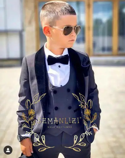 

Boys Suit 2 Piece Wedding Tuxedo Shawl Lapel Blazer Pants Set Child Jacket costume enfant garçon mariage Conjuntos De Blazer